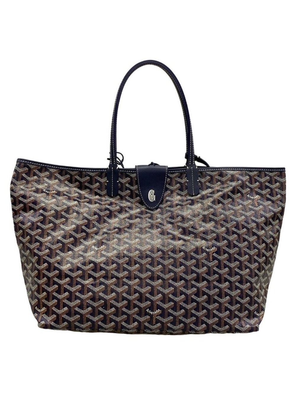 Goyard Tote Bag Saint Louis PM Navy Leather